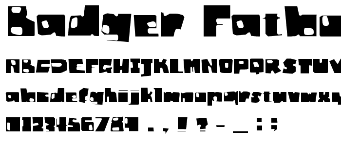 Badger Fatboy CTBT font